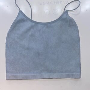 Super cute plane baby blue crop tank, Size small